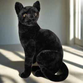 a stuffed black cat plushie