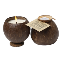 Handmade Soy Blend Coconut Shell Candle - Black Raspberry Vanilla