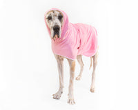 Microfiber Pet Bathrobe - Dog Hooded Bath towel: - Blue