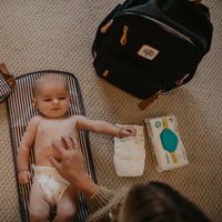 The Birch Bag Mini - Diaper Backpack in Black by Parker Baby Co