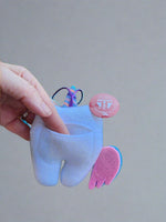 Handmade Keepsake Tooth Fairy Pocket Pillow - Unicorn