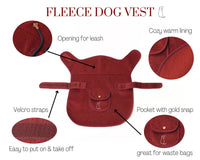 Large Dog Fleece Sweater Coat: L-XL