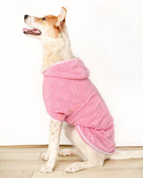 Microfiber Pet Bathrobe - Dog Hooded Bath towel: - Blue