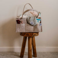 Diaper Caddy in Oatmeal by Parker Baby Co - Regular