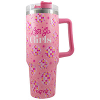 Let's Go Girls Tumbler Cup with Straw & Handle - 40oz