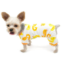 Dog Pajamas Outfit -  Rubber Ducky Pjs