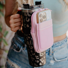 Tumbler Backpack Pouch Belt Bag - Light Pink