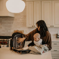 The Birch Bag Mini - Diaper Backpack in Black by Parker Baby Co