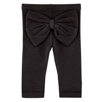 Baby Bow Back Leggings - Black / 0-6 M