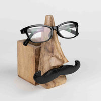 Eyeglasses Holder / Mustache Pencil Holder- Handcrafted