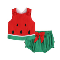 Baby Girls Cotton Watermelon 2 Pc Set