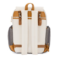 The Birch Bag - Diaper Backpack in Cream /Grey by Parker Baby Co