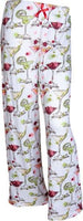 Happy Hour Pajama Set - Notched Collar Top & Bottoms - 2 Pc