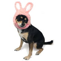 Pet Fluffy Bunny Hat - Pink