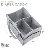 Diaper Caddy in Soft Gray by Parker Baby Co - Large