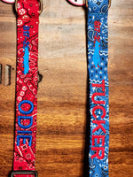 Personalized Dog Collars - Floral Prints  - Embroidered Name / Phone #