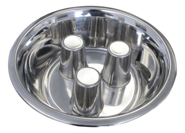 Stainless Slow Feeder Dog Puzzle Bowl - LG - 96oz