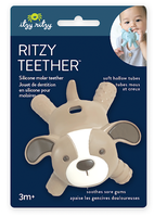 Ritzy Teether™ Baby Molar Teether - Brown Puppy