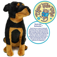 Ronin the Rottweiler - Stuffed Animal Plushie