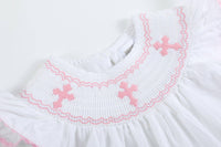 Baby Girls - Embroidered Cross Smocked Dress & Bloomer Set