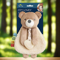 baby lovey bear lovie in brown interactive baby toy by itzy