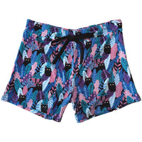 kitty cat pajama shorts with black cats