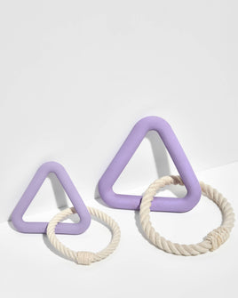 Triangle & Rope Tug Dog Chew Toy - 2 Sizes