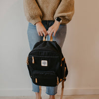 The Birch Bag Mini - Diaper Backpack in Black by Parker Baby Co