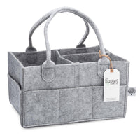 Diaper Caddy in Soft Gray by Parker Baby Co - Large