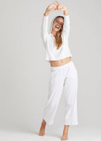 Womens Cropped Lounge Pant - Cotton Rib