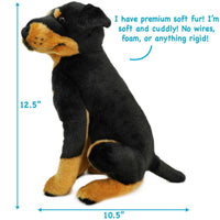 Ronin the Rottweiler - Stuffed Animal Plushie