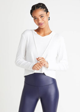 Cropped Lounge Hoodie - Cotton Ribbed