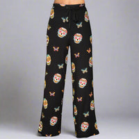 Womens Pajama Paints - Sugar Skulls PJ Bottoms