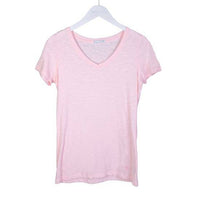 Womens V-neck Top - Cotton Blend Essential V-Neck Tee