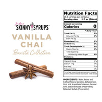 Skinny Mix Syrups - Sugar Free Vanilla Chai Syrup - 0 Calories