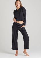 Womens Cropped Lounge Pant - Cotton Rib