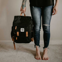 The Birch Bag - Diaper Backpack - in Black by Parker Baby Co