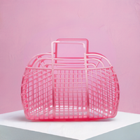 Retro Jelly Basket Bag - Large - 4 Colors