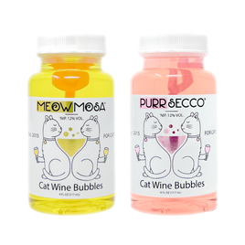 cat wine bubbles