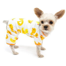 Dog Pajamas Outfit -  Rubber Ducky Pjs