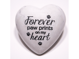 Forever Paw Prints On My Heart Inspirational Stone - Small