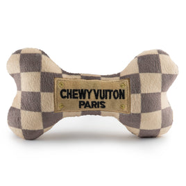 Fun Parody Bougie Checker Chewy Vuiton Squeaky Dog Toy