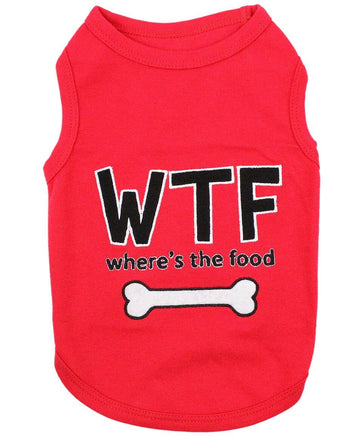 Dog Funny Shirt WTF Where's the Food 