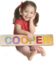 Custom Personalized Wooden Kids Name Puzzle - Made in the USA