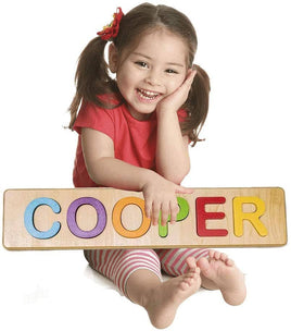 Custom Personalized Wooden Kids Name Puzzle - Made in the USA