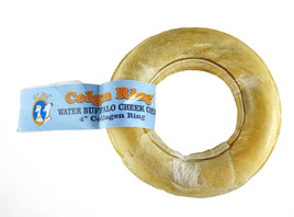 Water Buffalo Collagen Dog Chew 4" Ring - Banded