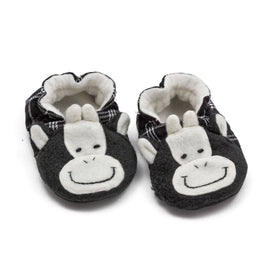 Handmade Smiling Cow Baby Booties