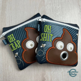 Handmade Dog Poop Bag Holder with Clip