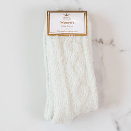 Womens Lounge Socks -  One Size - Soft Vapor White