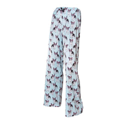 Womens Pajama Pants - Fun Dog Print w/Glasses